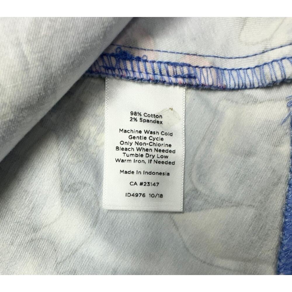 Talbots Dress Womens 10 Petite Blue Floral Spring Print Cotton Zip Back Cotton - Picture 5 of 6